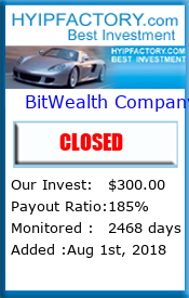 Monitored by HyipFactory.com