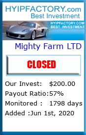 Monitored by HyipFactory.com